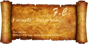 Faragó Cezarina névjegykártya